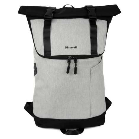 Himawari Unisex's Backpack Tr23093-1 Black/Light Grey