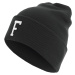 Knitted hat with letter cuff F