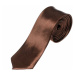 Hnedá pánska elegantná kravata BOLF K001