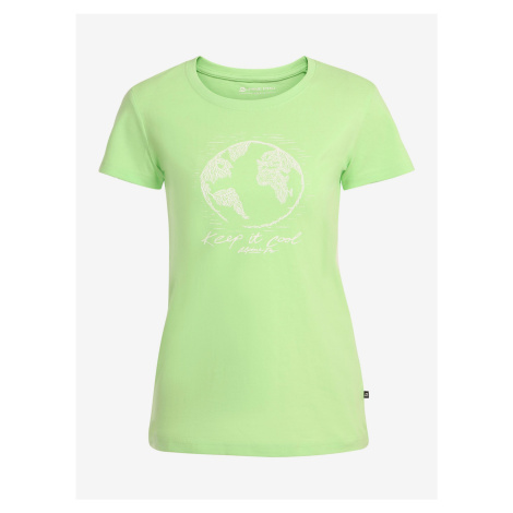 Dámske tričko z organickej bavlny ALPINE PRO PLANETA zelená