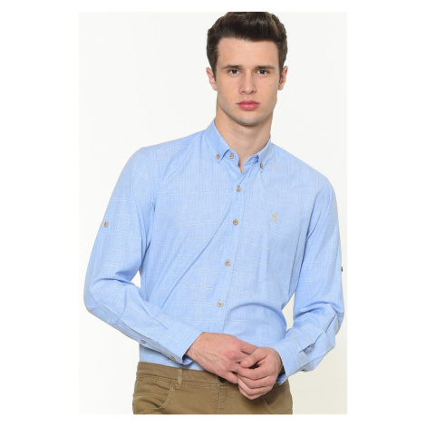 G682 DEWBERRY MEN'S SHIRT-LIGHT BLUE