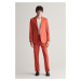 SAKO GANT SLIM COTTON LINEN SUIT BLAZER IRON RED