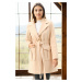 Z6778 DEWBERRY WOMEN'S COAT-DARK BEIGE