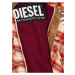 Krémovo-červená pánska kockovaná košeľová bunda Diesel Tanifer