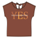 WOMEN'S T-SHIRT L-TS-4015 BROWN