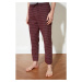 Trendyol Burgundy Plaid Woven Pajama Set