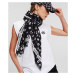 Šatka Karl Lagerfeld K/Ikonik 2.0 Choup Aop Scarf Black/White