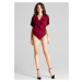 VÍNOVÉ BODY S VOLÁNOM L067 DEEP RED