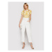 Versace Jeans Couture Tričko B2HWA708 Žltá Slim Fit