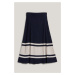 SUKŇA GANT CONTRAST RIBBED SKIRT EVENING BLUE