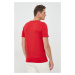 Bavlnené tričko United Colors of Benetton červená farba, s potlačou