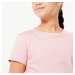 Dievčenské tričko 500 bavlnené staroružové