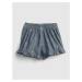 GAP Children's Shorts Chambray Ruffle Pull-on Shorts - Girls