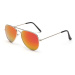 Sunmania Oranžové zrkadlové okuliare pilotky &quot;Aviator&quot; 72879658