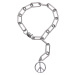 Y Chain Peace Bracelet - Silver Color