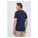 Bavlnené tričko Lacoste TH5071-001, tmavomodrá farba, s nášivkou
