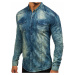 Tmavomodro-šedá pánska riflová košeľa s dlhými rukávmi BOLF 0895