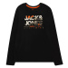 Jack & Jones Junior Tričko 'JJLuke'  béžová / tmavosivá / oranžová / čierna