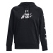 Dámska zateplená tréningová mikina s kapucňou UNDER ARMOUR UA Rival Fleece Graphic Hdy-BLK