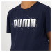 Detské tričko Puma námornícke modré s nápisom