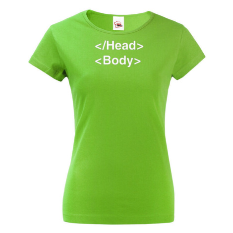 Dámske tričko pre IT a programátorov head body