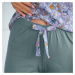 Pyžamové nohavice so stredovou potlačou "okvetných lístkov"