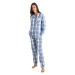 Dámske pyžamo 250500 Modrá s bielou - Muydemi modro-bílá