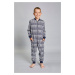 Alaska children's jumpsuit with long sleeves, long trousers - navy blue print