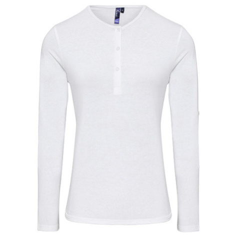 Premier Workwear Dámske tričko s dlhým rukávom PR318 White