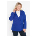 Trendyol Curve Navy Blue Pocket Detailed Blazer Jacket