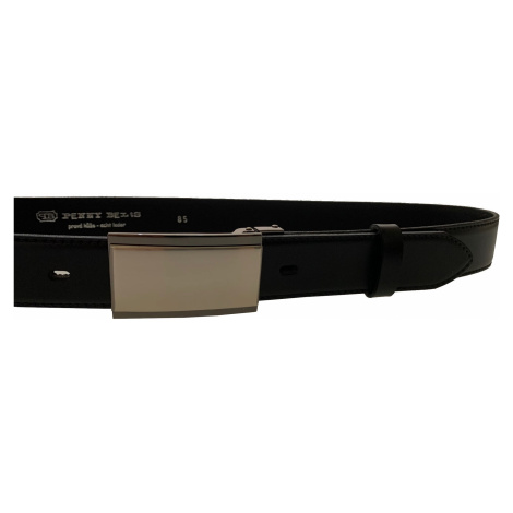 Penny Belts Pánsky kožený spoločenský opasok 35-020-4PS-60 black 115 cm