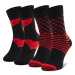 Happy Socks Súprava 2 párov vysokých ponožiek unisex XVAL02-9300 Čierna