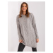 Grey cable knit dress from RUE PARIS