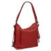 Dámska kožená batôžko kabelka Burkely Markets - červená