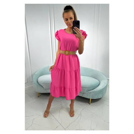 Pink dress with ruffles