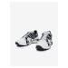 Čierno-biele pánske tenisky s koženými detailmi Versace Jeans Couture Fondo Nabas 56