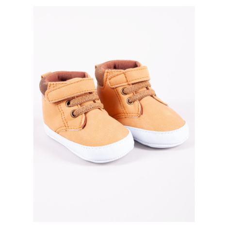 Yoclub Detské chlapčenské topánky OBO-0199C-6800 Brown 6-12 měsíců