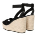 Calvin Klein Jeans Espadrilky Wedge Sandal Su Con YW0YW01026 Čierna