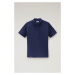 Polokošeľa Woolrich Ice Cotton Polo Maritime Blue