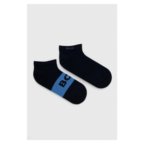 Ponožky BOSS (2-pak) pánske,tmavomodrá farba,50467747 Hugo Boss