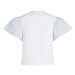Tričko Karl Lagerfeld Ruffled Slv Fabric Mix T-Shirt Biela