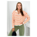 Striped sweater orange