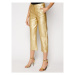 Pinko Nohavice z imitácie kože UNIQUENESS Busoni PE21 UNQS 1Q1088 Y6VG Zlatá Regular Fit