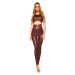 Sexy KouCla High Waist Wetlook Leggings BORDEAUX