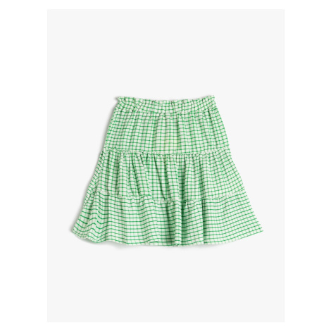 Koton Ruffle-layered Midi Skirt with Elastic Waist