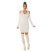 Sexy Neck-knit dress with Cut outs BEIGE Einheitsgroesse