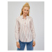 Ružovo-biela dámska pruhovaná košeľa GAP classic