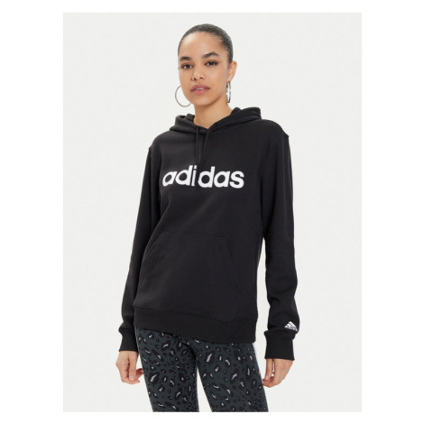 Adidas Mikina Essentials Linear IC4426 Čierna Regular Fit