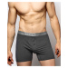 Men's classic boxer shorts with buttons ATLANTIC - dark gray