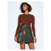 Khaki Leatherette Skirt Noisy May Elisa - Women